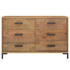 vidaXL Sideboard Coffee Bar Buffet Cabinet Modern with Drawers Solid Wood Pine - 43.3 x 13.8 x 27.6
