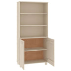 vidaXL Drawer Cabinet Bookshelf with Storage Shelves HAMAR Solid Wood Pine - 33.5 x 13.8 x 70.9
