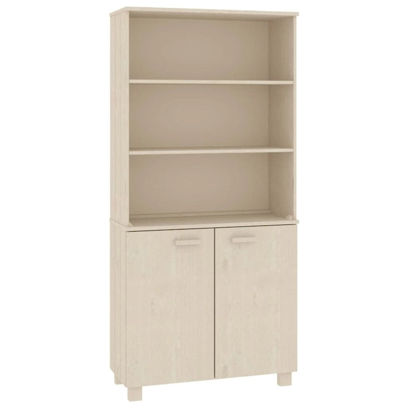 vidaXL Drawer Cabinet Bookshelf with Storage Shelves HAMAR Solid Wood Pine - 33.5 x 13.8 x 70.9