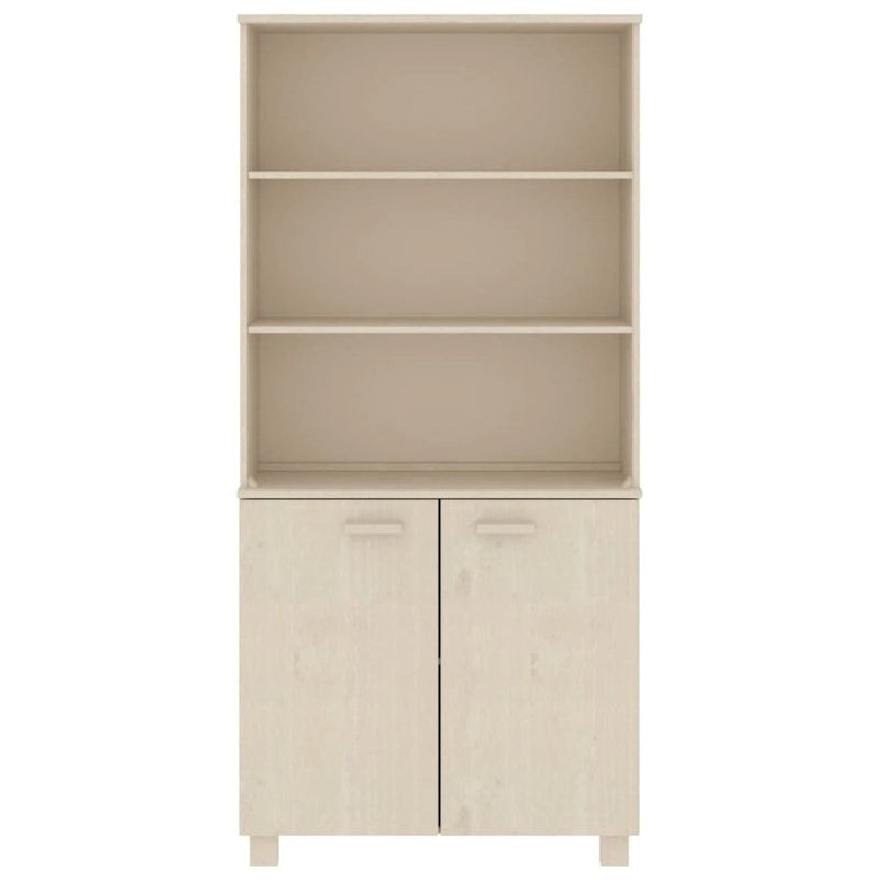 vidaXL Drawer Cabinet Bookshelf with Storage Shelves HAMAR Solid Wood Pine - 33.5 x 13.8 x 70.9