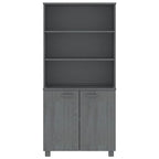 vidaXL Drawer Cabinet Bookshelf with Storage Shelves HAMAR Solid Wood Pine - 33.5 x 13.8 x 70.9