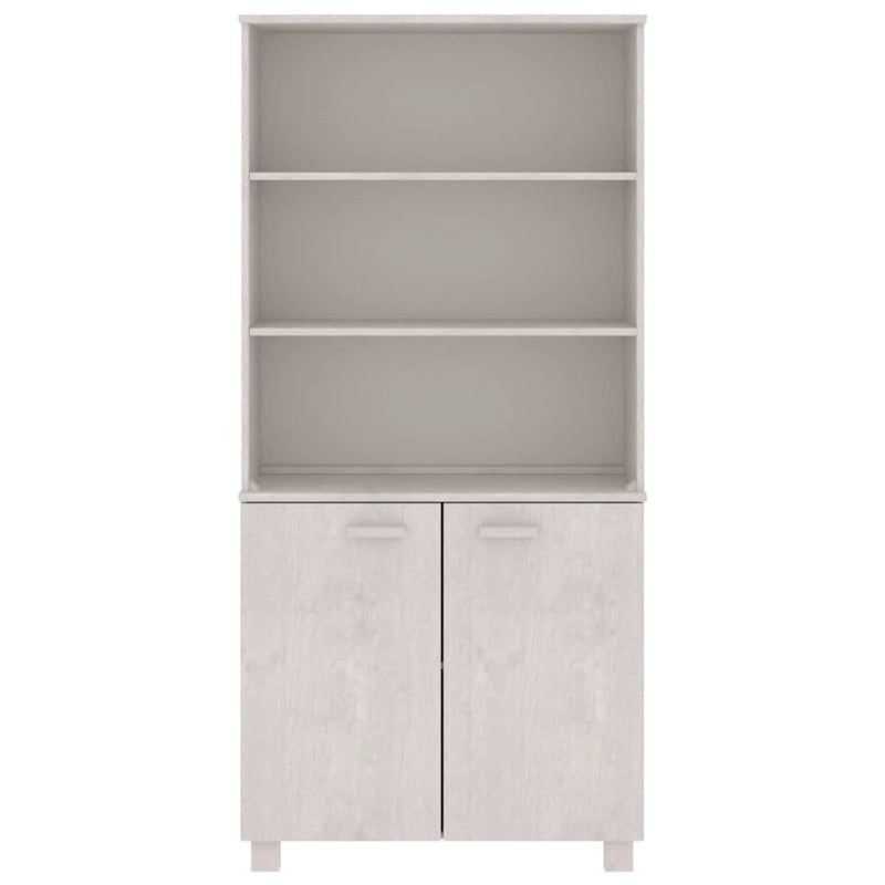 vidaXL Drawer Cabinet Bookshelf with Storage Shelves HAMAR Solid Wood Pine - 33.5 x 13.8 x 70.9