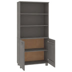 vidaXL Drawer Cabinet Bookshelf with Storage Shelves HAMAR Solid Wood Pine - 33.5 x 13.8 x 70.9