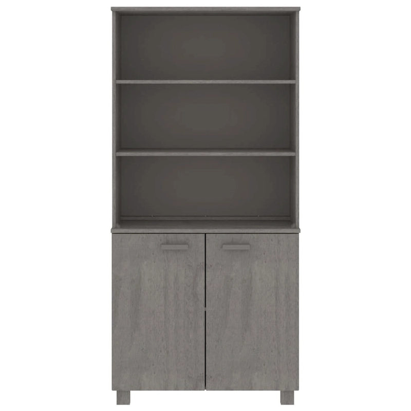 vidaXL Drawer Cabinet Bookshelf with Storage Shelves HAMAR Solid Wood Pine - 33.5 x 13.8 x 70.9