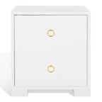 SAFAVIEH Couture Kristien White/ Gold Lacquer Chest - 24Wx18Dx26H