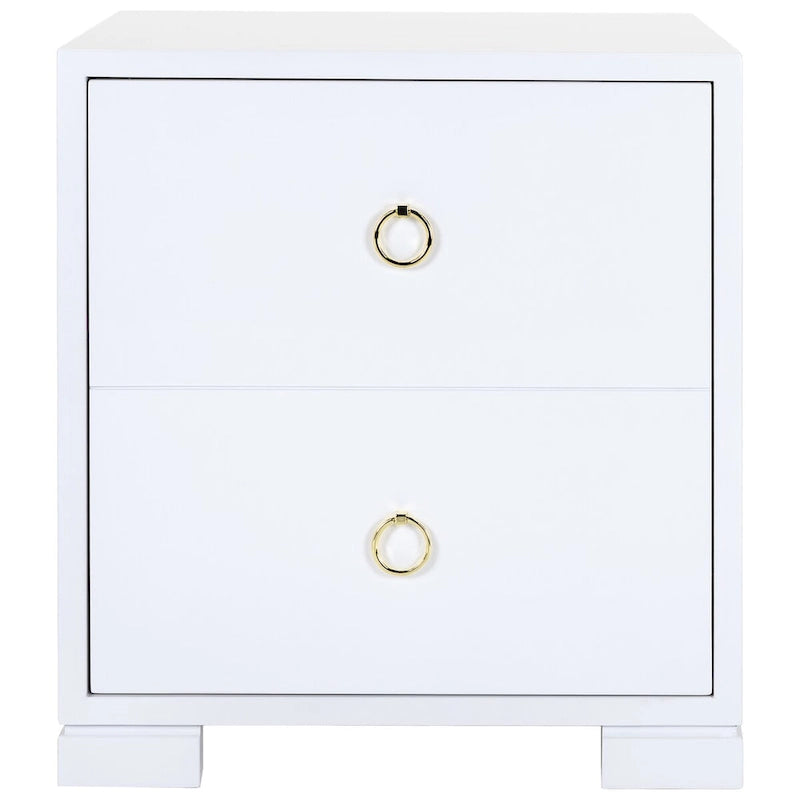 SAFAVIEH Couture Kristien White/ Gold Lacquer Chest - 24Wx18Dx26H