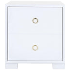 SAFAVIEH Couture Kristien White/ Gold Lacquer Chest - 24Wx18Dx26H