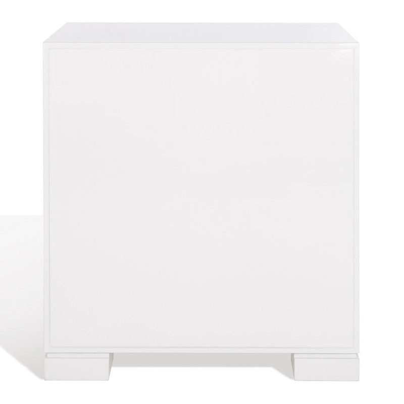 SAFAVIEH Couture Kristien White/ Gold Lacquer Chest - 24Wx18Dx26H