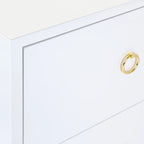 SAFAVIEH Couture Kristien White/ Gold Lacquer Chest - 24Wx18Dx26H
