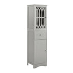 64 Tall Freestanding Bathroom Cabinet with Drawer and Adjustable Shelf