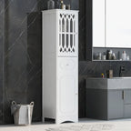 64 Tall Freestanding Bathroom Cabinet with Drawer and Adjustable Shelf