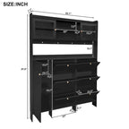 Merax Multifunctional Shoe Cabinet with Storage Shelf & 6 Flip Drawers