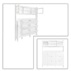 Classic Multifunctional Freestanding Tall Shoe Storage Cabinet