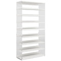 9-Tier Wood Shoe Storage Rack with Acrylic Side for Entryway