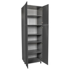 24 x 96 Utility Cabinet-Four Door-Grey - 24 x 96 x 23 3/8