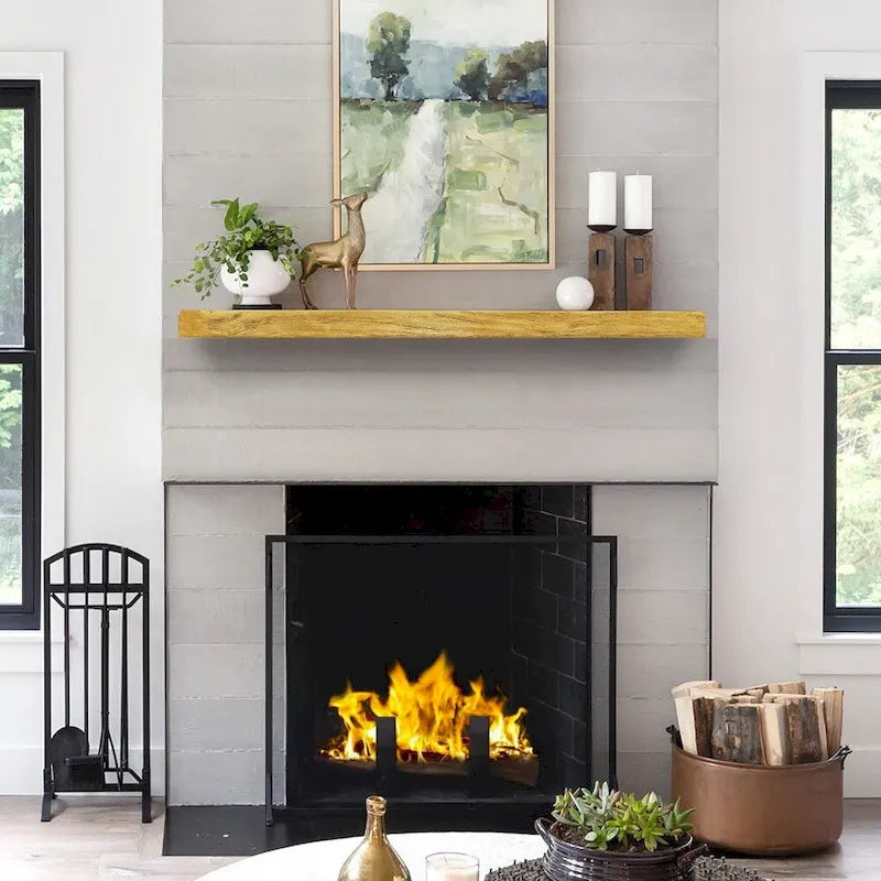 60-In Fireplace Mantel Shelf Wall Mounted - Farmhouse Floating Shelves