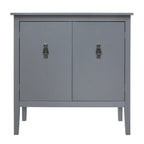2 Door Wooden Cabinets Gray Wood Cabinet Vintage Style