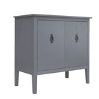 2 Door Wooden Cabinets Gray Wood Cabinet Vintage Style