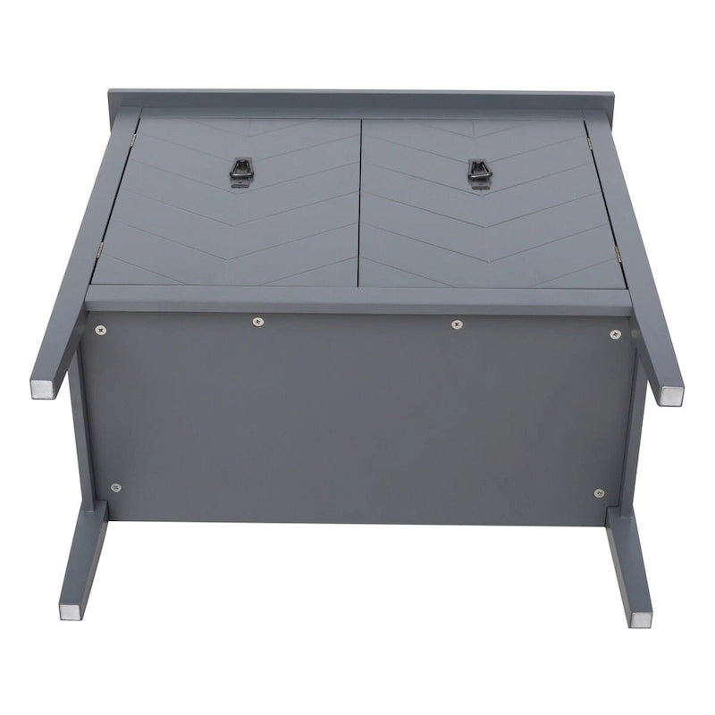 2 Door Wooden Cabinets Gray Wood Cabinet Vintage Style