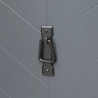 2 Door Wooden Cabinets Gray Wood Cabinet Vintage Style