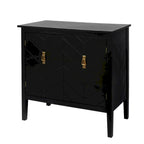 2 Door Wooden Cabinets Gray Wood Cabinet Vintage Style