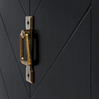 2 Door Wooden Cabinets Gray Wood Cabinet Vintage Style