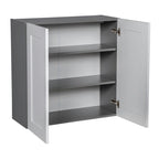 27 x 30 Wall Cabinet-Double Door-Grey - 27 x 30 x 12