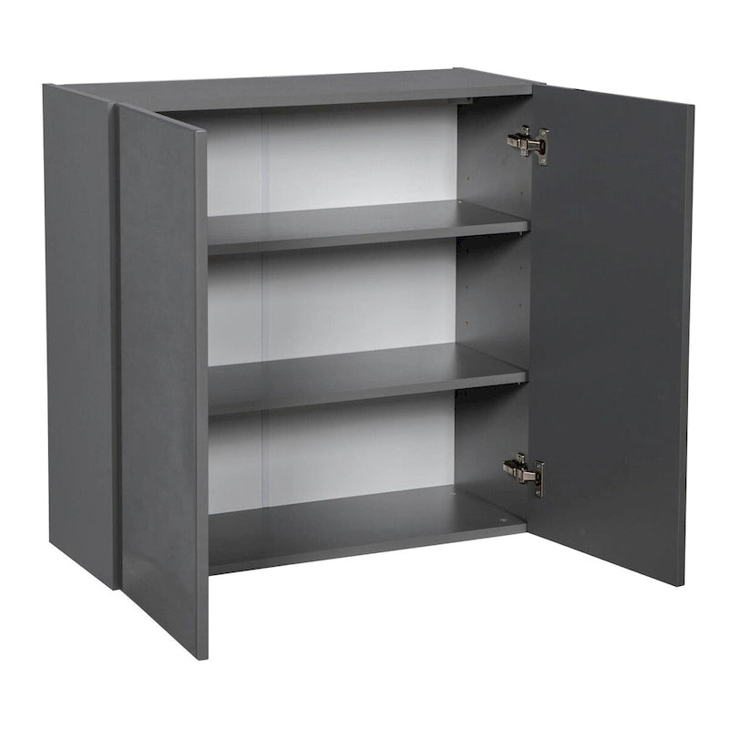 27 x 30 Wall Cabinet-Double Door-Grey - 27 x 30 x 12