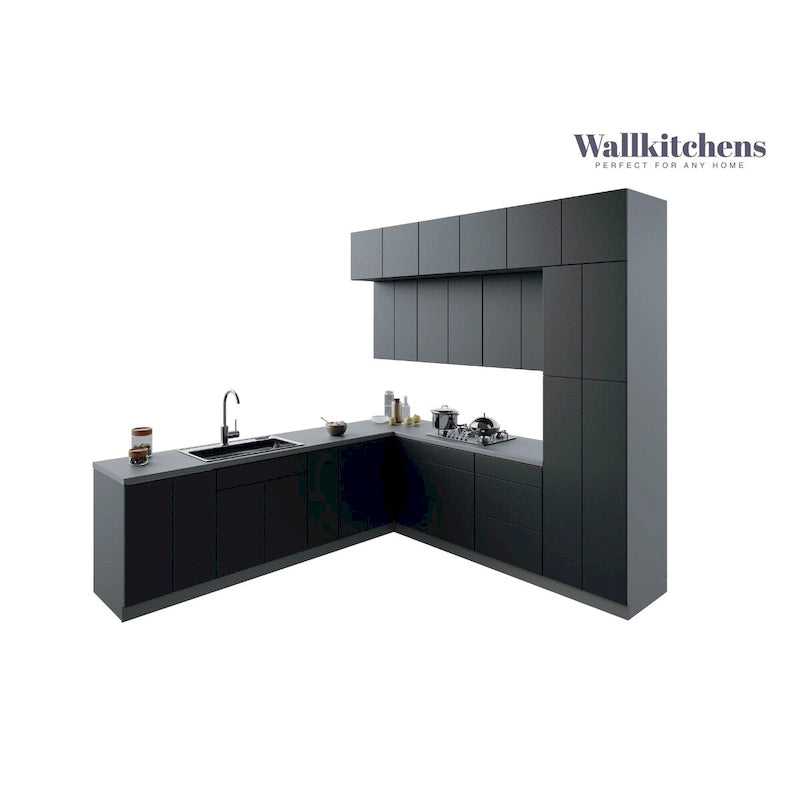 Kitchen Culinary Haven Collection Black Color Base Size 9Ft Wide - 108x24