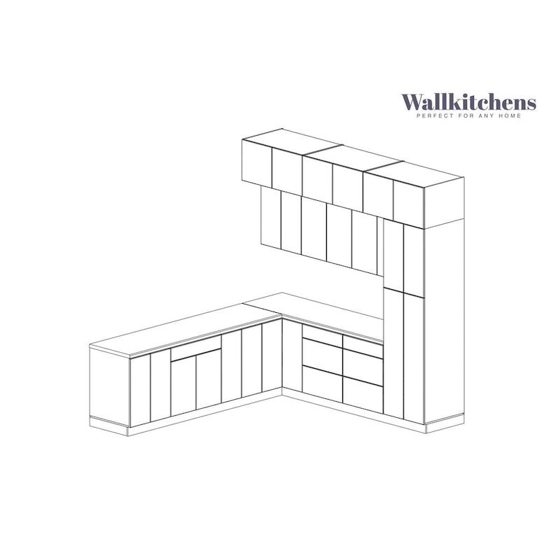 Kitchen Culinary Haven Collection Black Color Base Size 9Ft Wide - 108x24