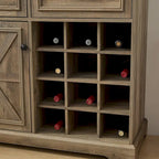 Farmhouse Buffet Cabinet with Drawer Storage and Wine Bar Cabinet