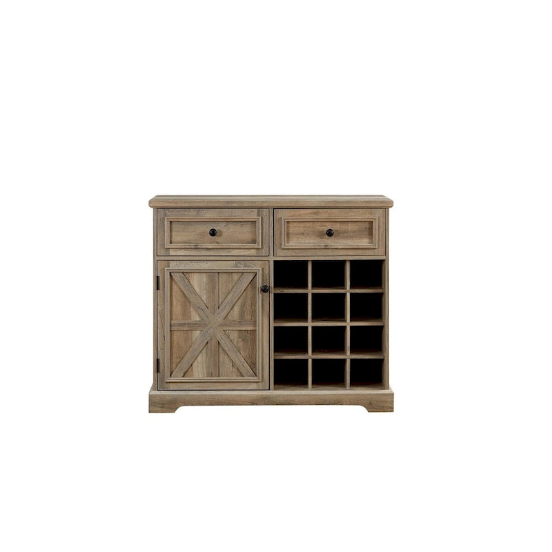 Farmhouse Buffet Cabinet with Drawer Storage and Wine Bar Cabinet