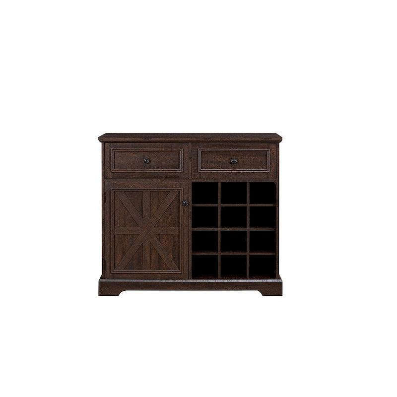 Farmhouse Buffet Cabinet with Drawer Storage and Wine Bar Cabinet