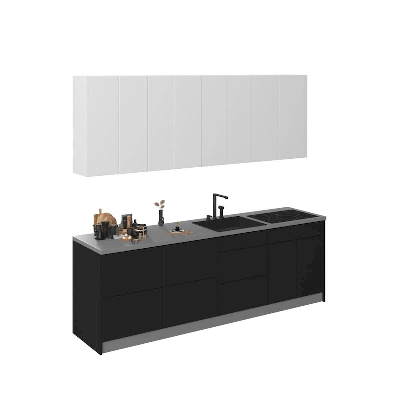 Kitchen Fusion Collection Black Color Base Size 8.5Ft Wide - 103x24