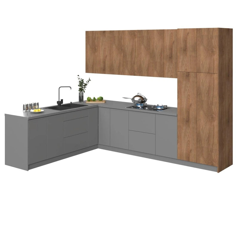 Kitchen Harmony Collection Gray & Black Color Base Size 8x10Ft Wide - 126x96