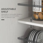 14-Tier Freestanding Kitchen Pantry Storage Cabinet with 2 Doors