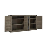 64.96W Rattan Sideboard with 4-Door Storage Cabinet - N/A