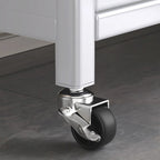 Kitchen Storage Cabinets with wheels - Bakers Rack Countertop, Microwave Oven Shelf Cabinet, Storage Organizer