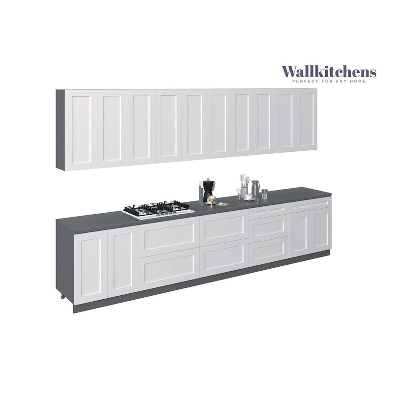 Kitchen Signature Collection White Matte Color Base Size 13Ft Wide - 153x24