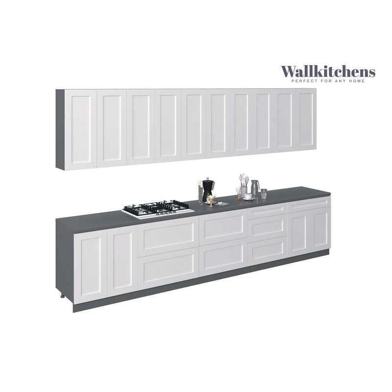 Kitchen Signature Collection White Matte Color Base Size 13Ft Wide - 153x24