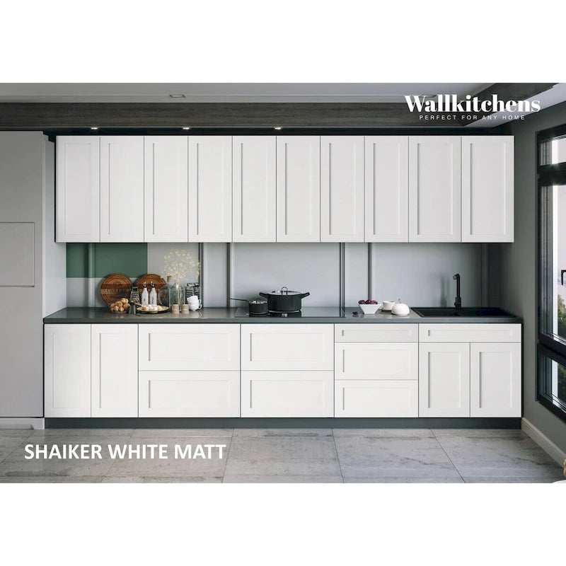 Kitchen Signature Collection White Matte Color Base Size 13Ft Wide - 153x24