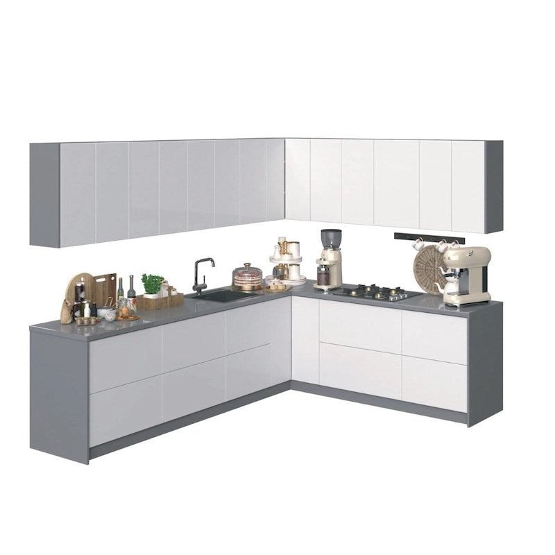 Kitchen Culinary Collection White Gloss Color Base Size 10Ft Wide - 94x120