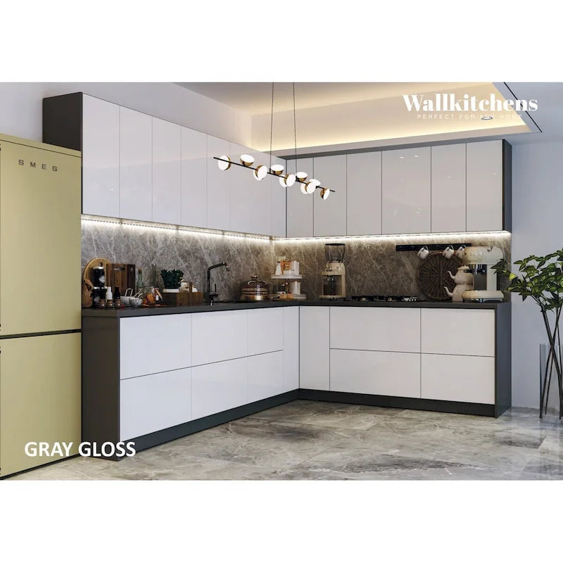 Kitchen Culinary Collection White Gloss Color Base Size 10Ft Wide - 94x120