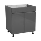 36 Sink Base Cabinets-High Double Door-Grey - 36 x 34 1/2 x 23 3/8