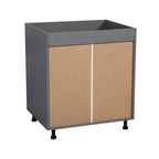 36 Sink Base Cabinets-High Double Door-Grey - 36 x 34 1/2 x 23 3/8