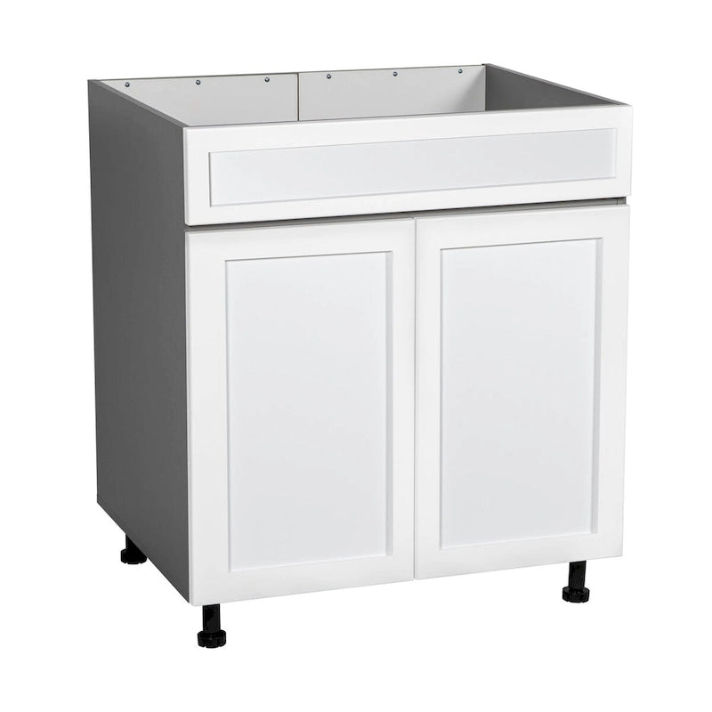 36 Sink Base Cabinets-High Double Door-Grey - 36 x 34 1/2 x 23 3/8