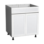 36 Sink Base Cabinets-High Double Door-Grey - 36 x 34 1/2 x 23 3/8