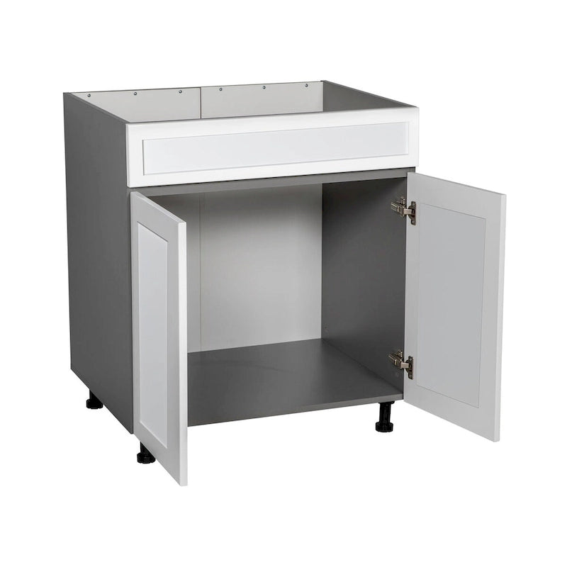 36 Sink Base Cabinets-High Double Door-Grey - 36 x 34 1/2 x 23 3/8