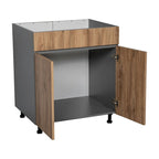 36 Sink Base Cabinets-High Double Door-Grey - 36 x 34 1/2 x 23 3/8