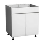 36 Sink Base Cabinets-High Double Door-Grey - 36 x 34 1/2 x 23 3/8